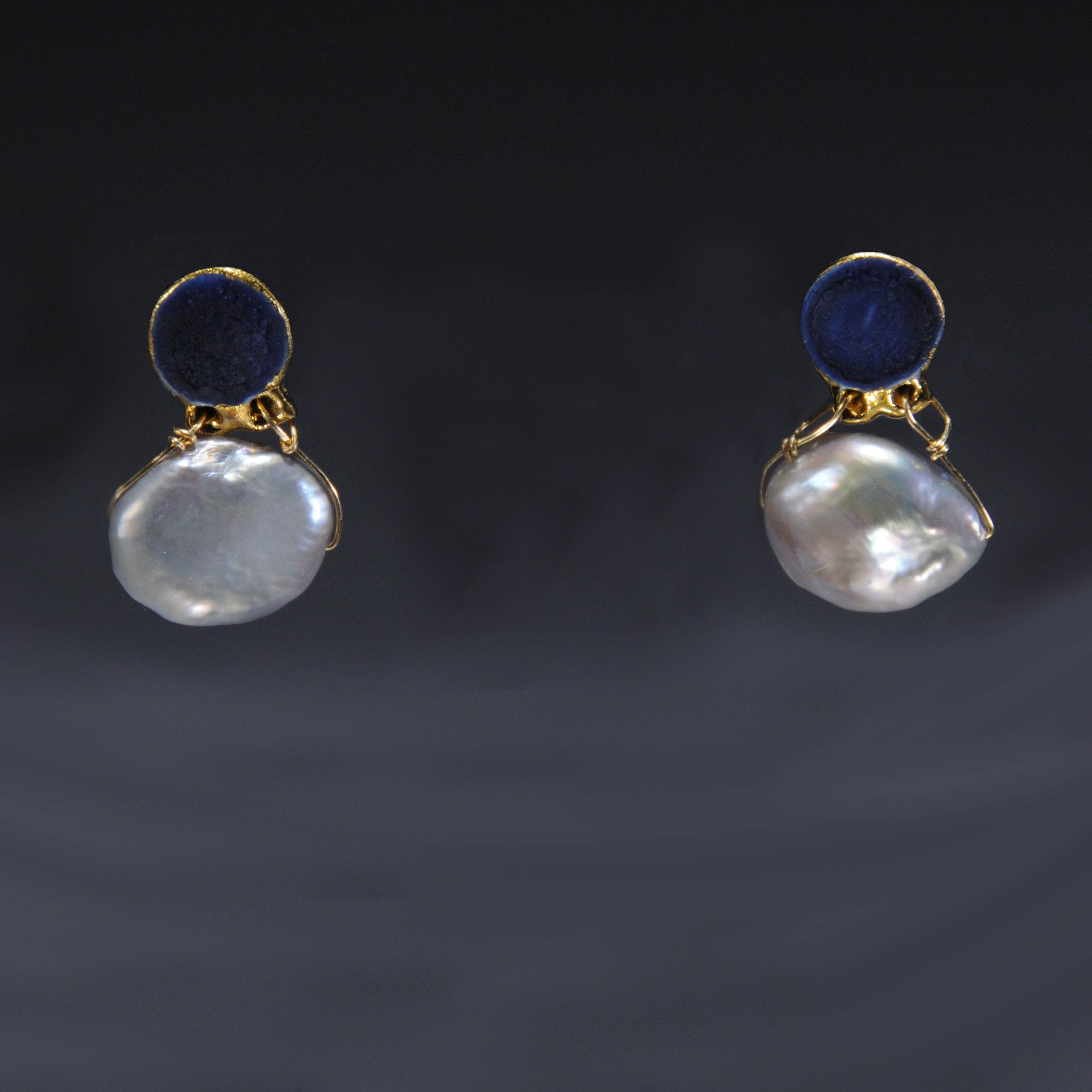 Porcelain earrings with FWP